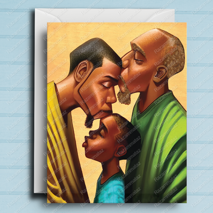 Black Father's Day Card F